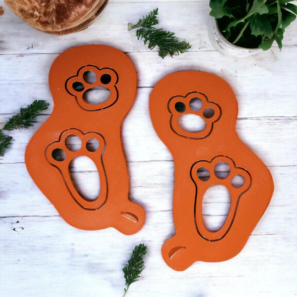 Easter Bunny Footprint Stencil – Reusable 3D Printed PLA Tracks for Surprise Kit