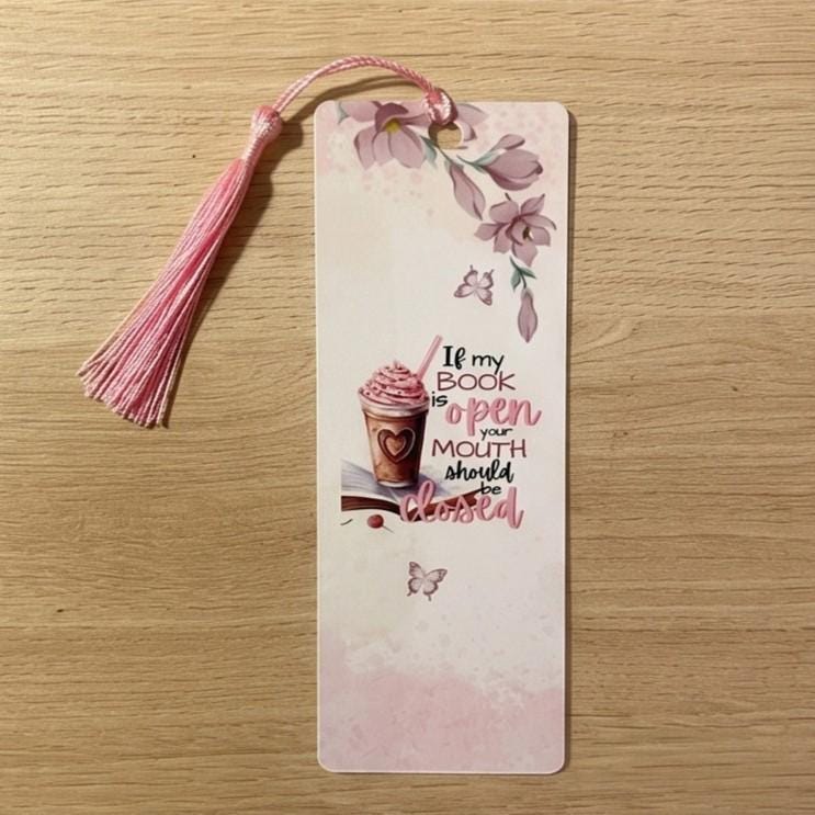 Funny Introvert Bookmark - If My Book Is Open Your Mouth Should Be Closed Gift