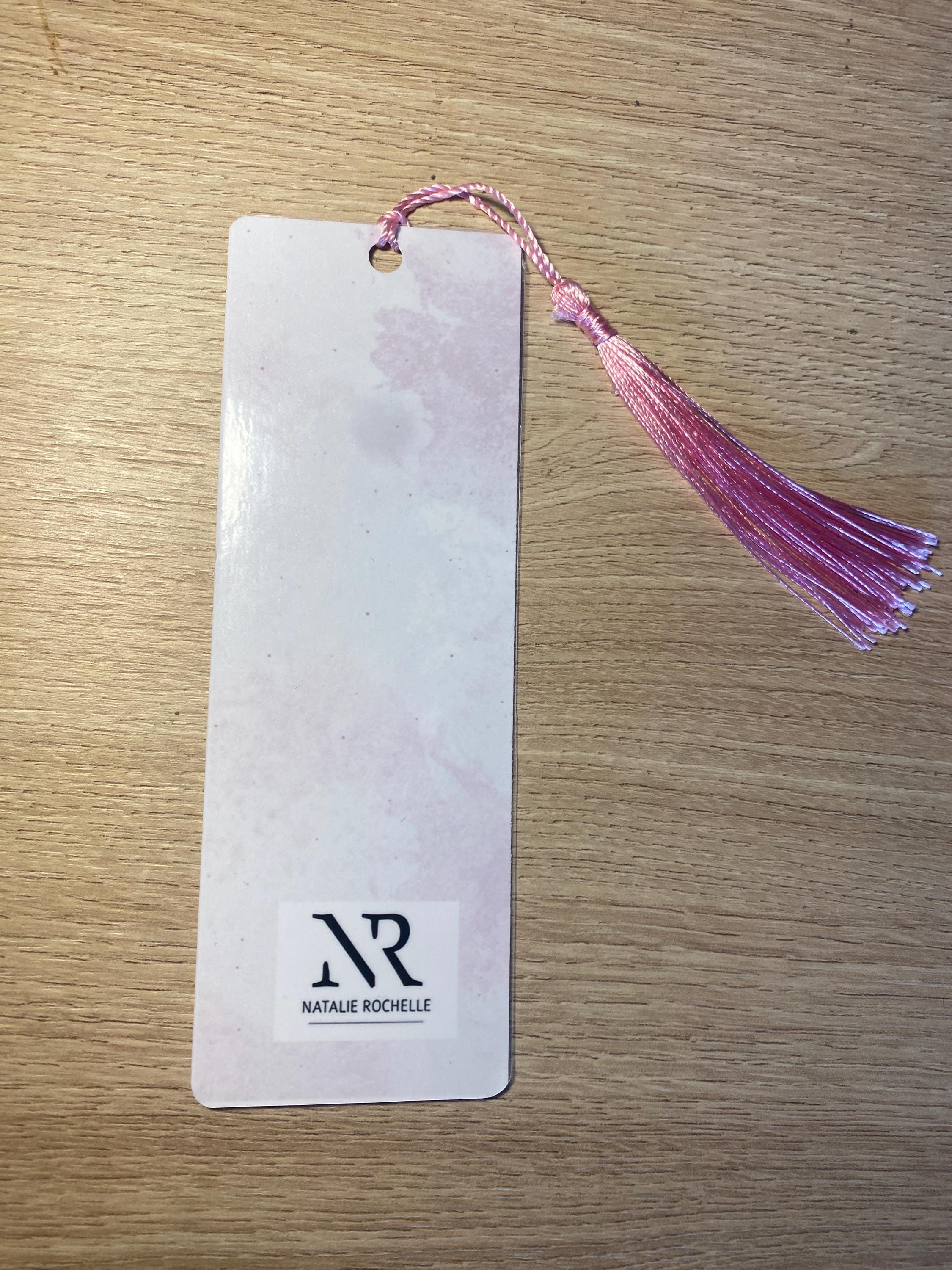 Custom Quote Bookmark with Pink Tassel - Personalised