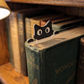 3D Printed Peeping Cat Bookmark - Cute Black and White Kitty Page Holder - Minimalist Bookish Gift for Cat Lovers