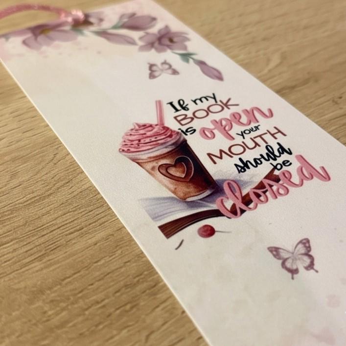 Funny Introvert Bookmark - If My Book Is Open Your Mouth Should Be Closed Gift