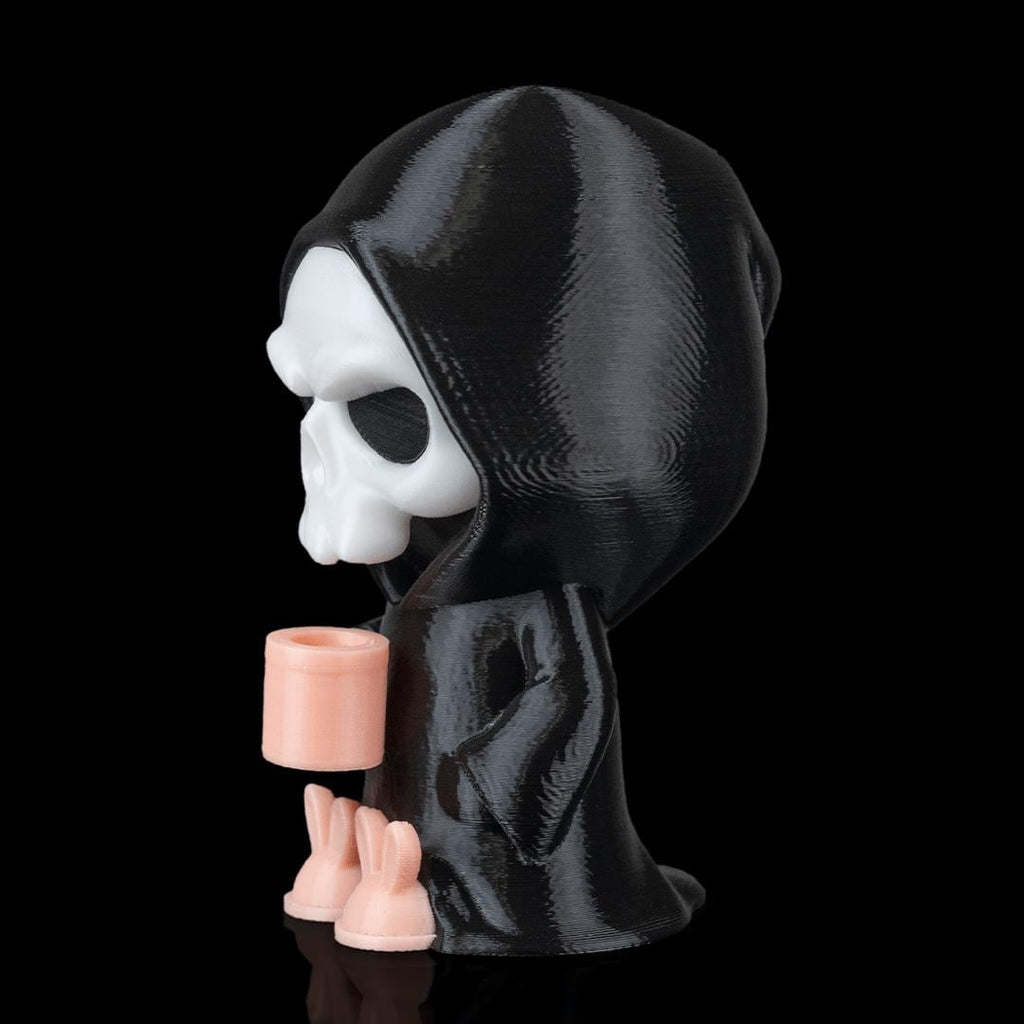 Coffin Break grim reaper figure from the other side, showing the mug