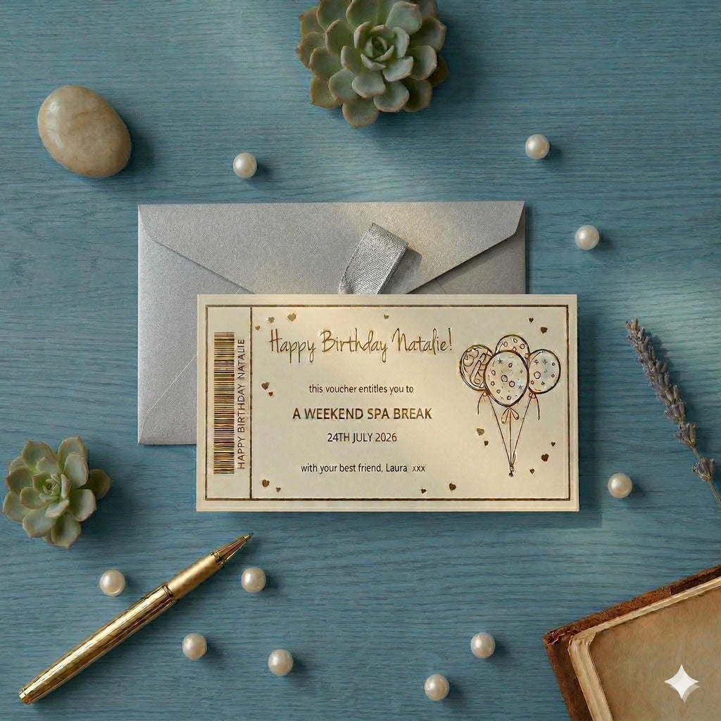 Personalised Surprise Reveal Ticket | Luxury Cardstock Voucher
