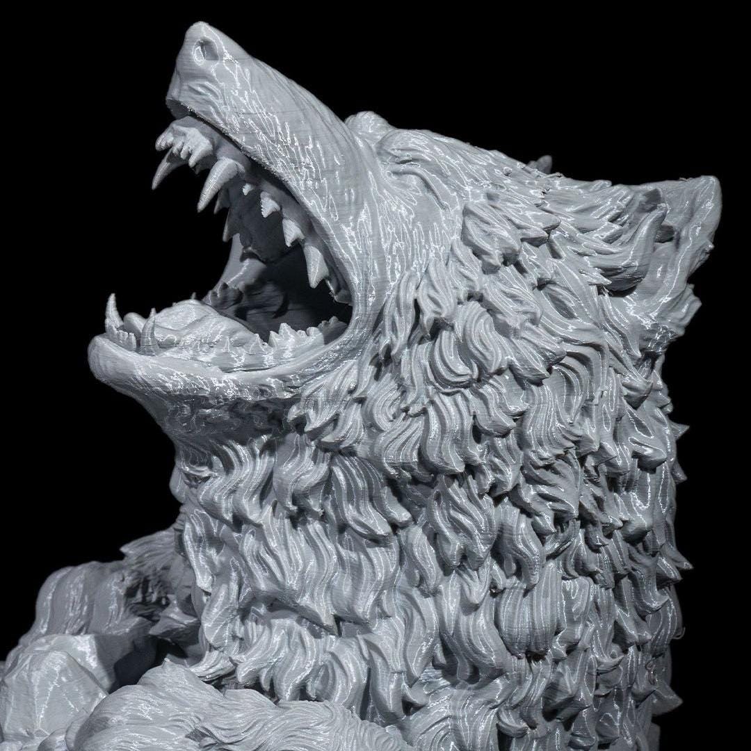 Colossal Wolf Head Dice Tower – 3D Printed RPG Dice Roller