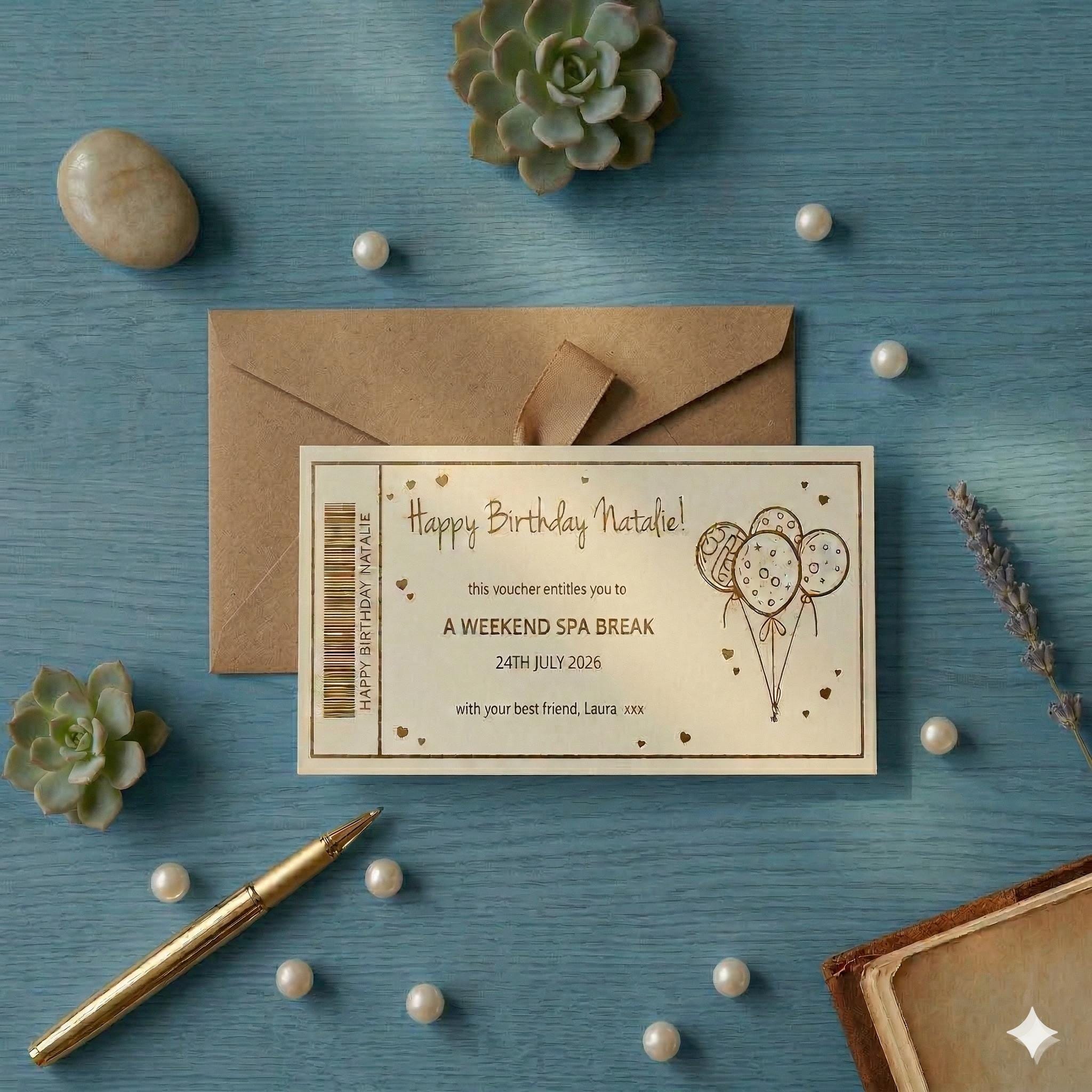 Personalised Surprise Reveal Ticket | Luxury Cardstock Voucher