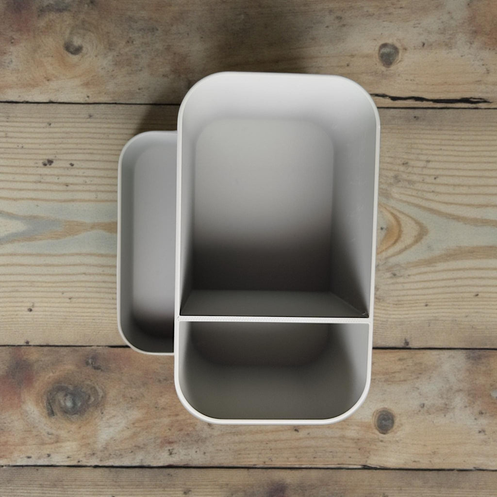 3D Printed Desk Organiser – Modern Curved Office Storage Dock