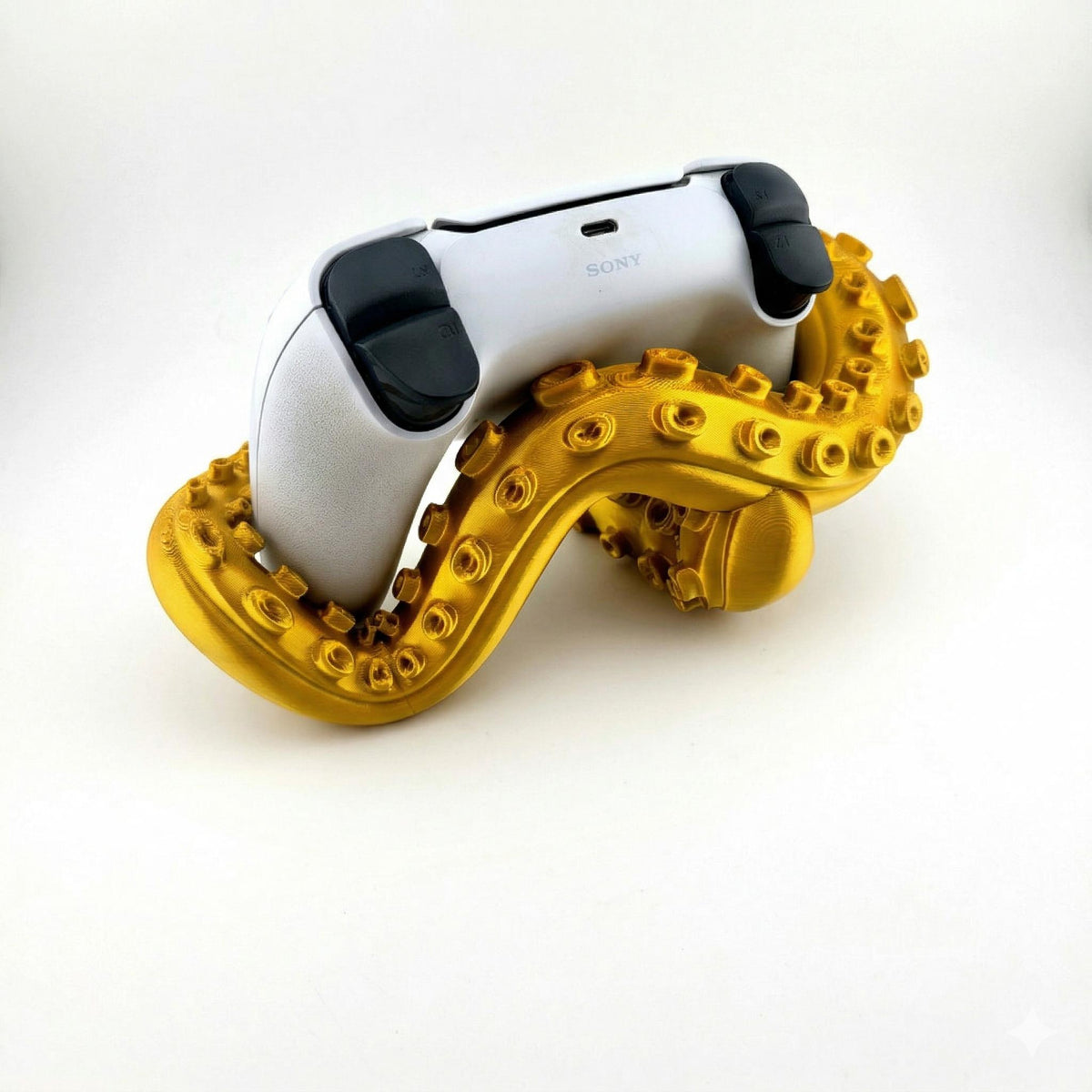 Gold kraken tentacle stand from the back
