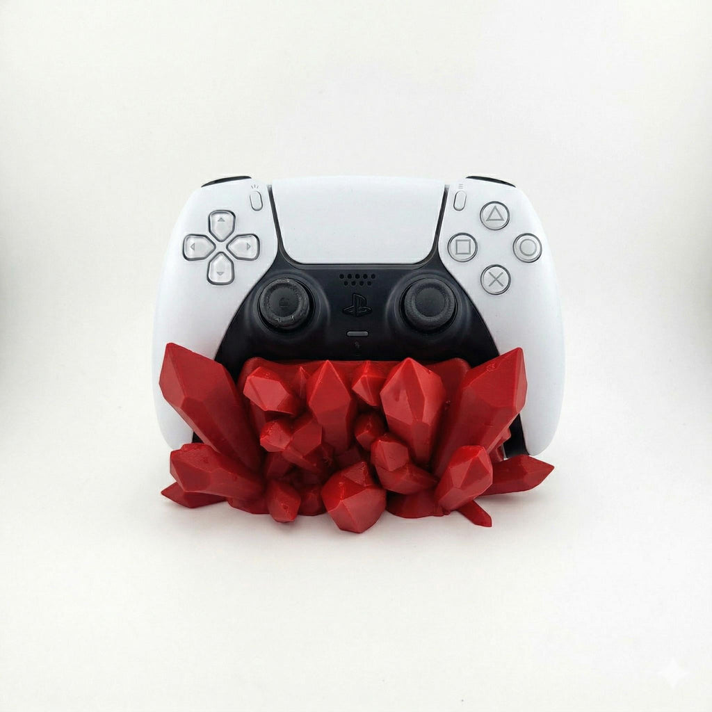 Red crystal controller stand from the front