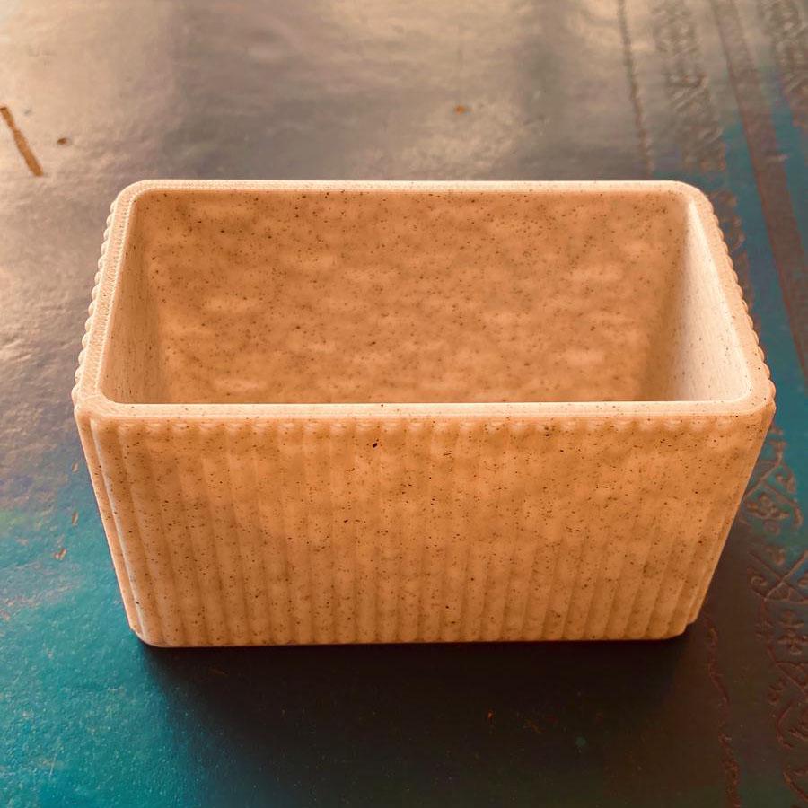 3D Printed Ribbed Desk Organizer | Modern Pen Holder