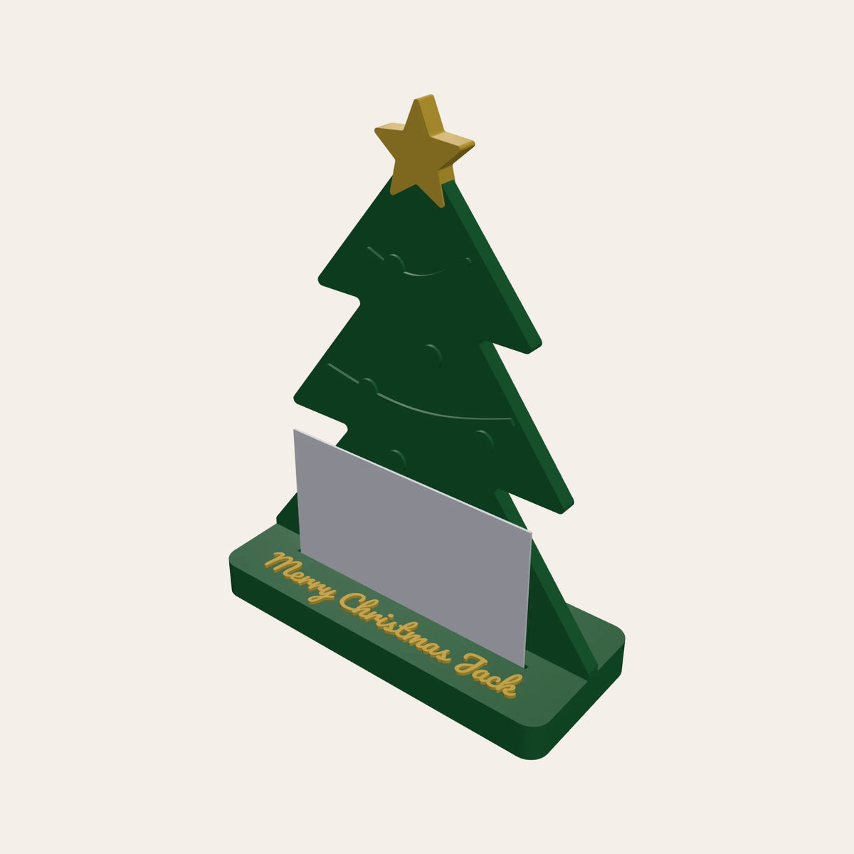 Personalised Gift Card Holder – Christmas Tree with Name