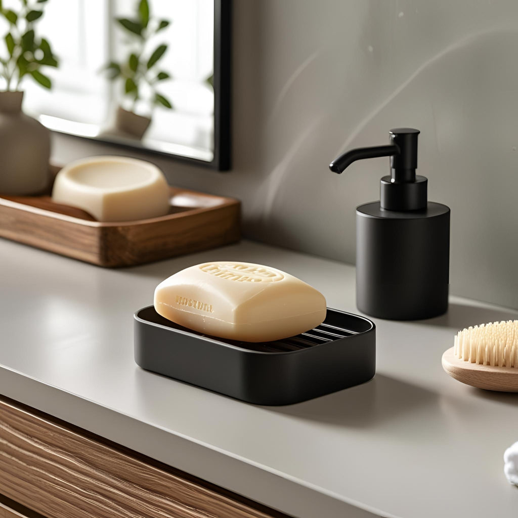 modern soap dish drainage ribs