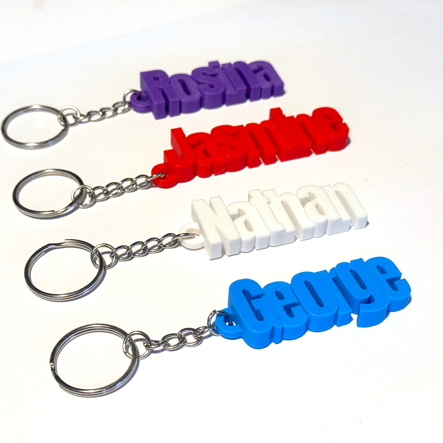 Personalised Name Keyring in custom colours