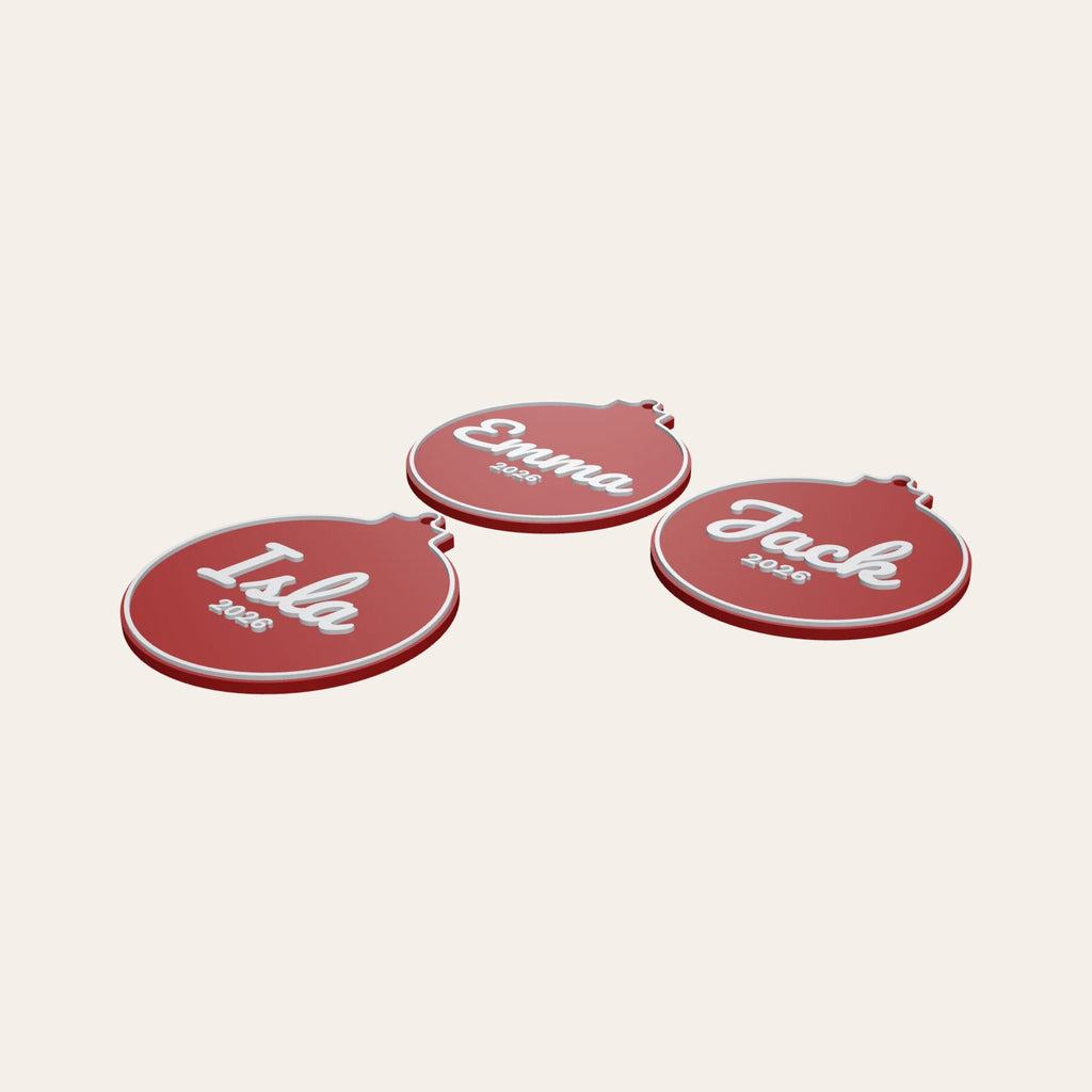 Personalised Name Christmas Ornament – Bauble, Star, Tree or Heart