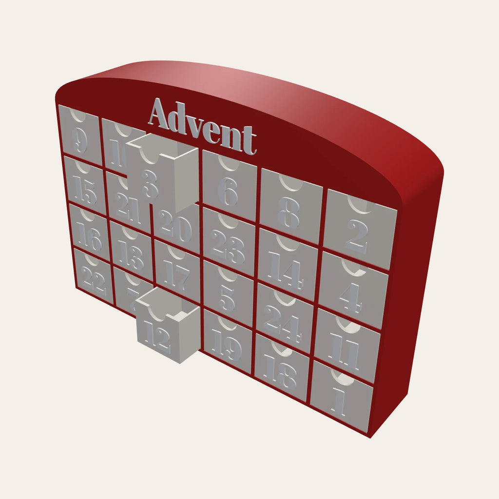 Personalised Advent Calendar Drawers – Refillable Mini Drawer Cabinet