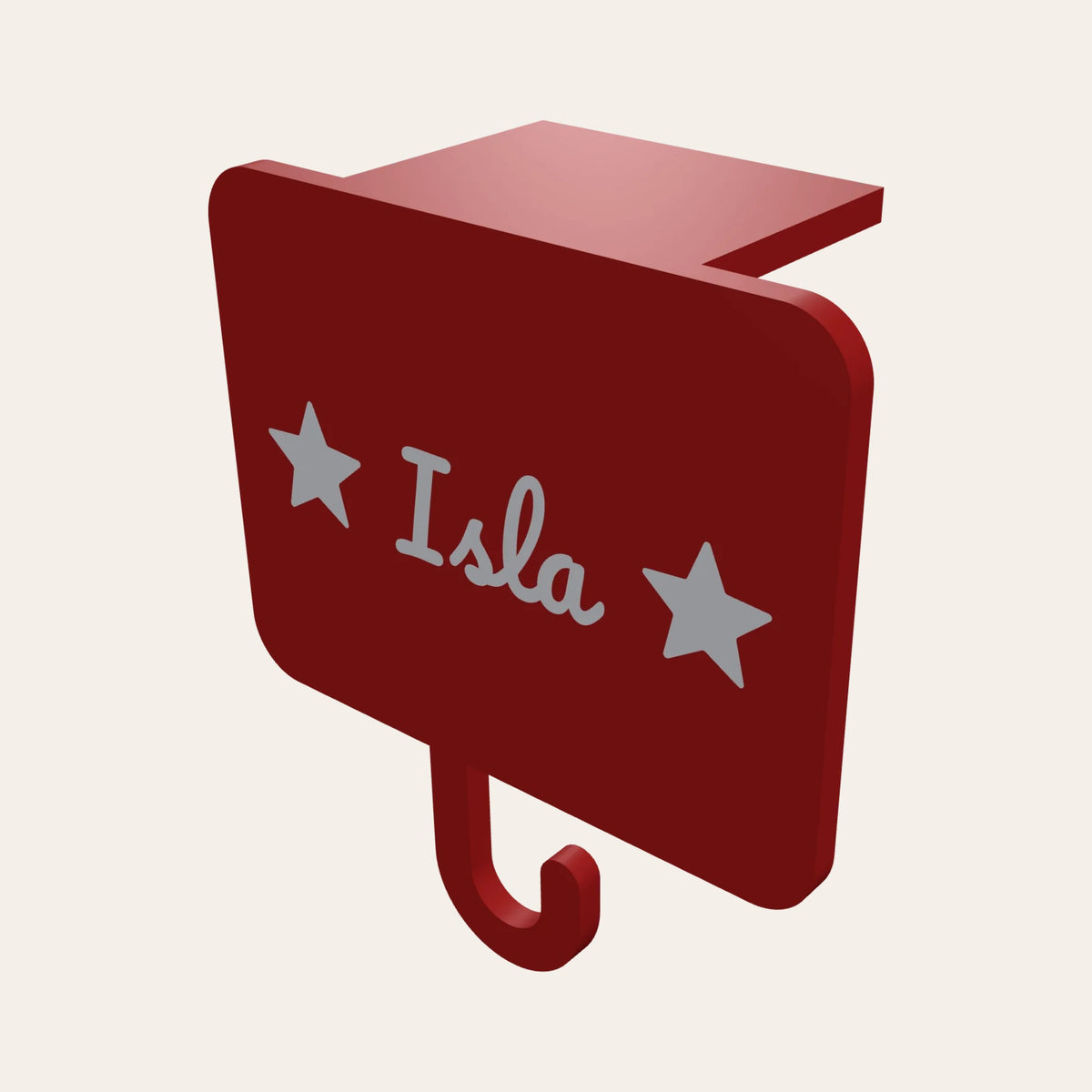 Personalised Stocking Holder – Name Plaque Mantel Clip