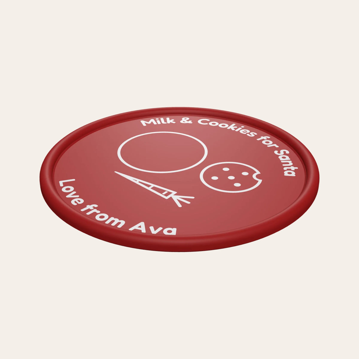 Personalised Santa Treat Plate – Christmas Eve Milk & Cookies
